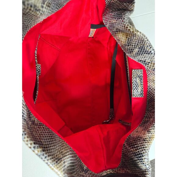 Dooney & Bourke vintage purse snakeskin embossed leather shoulder bag logo lock - Picture 16 of 16